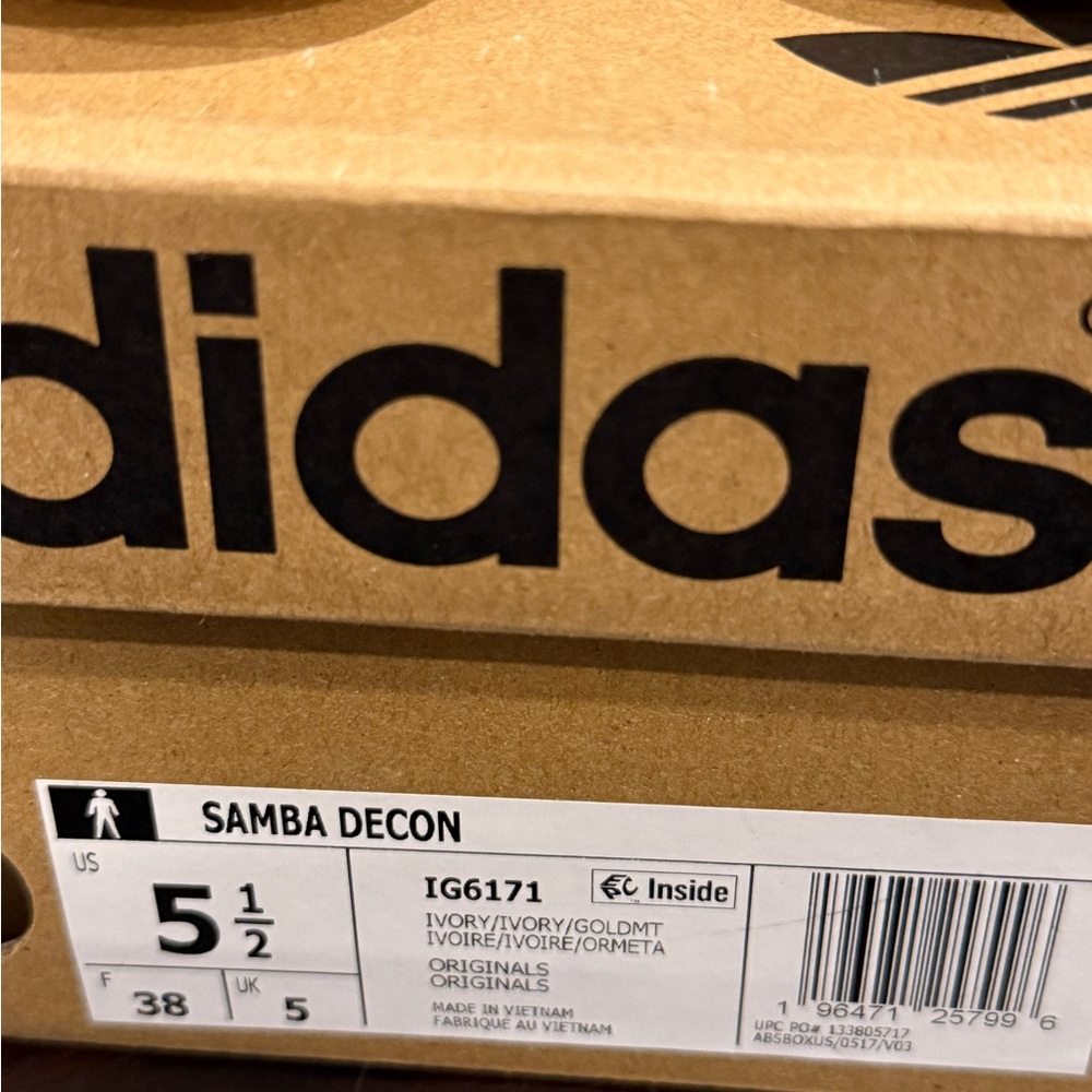 Adidas Samba Decon Cream Leather Sneakers LIKE NEW - Picture 2 of 12